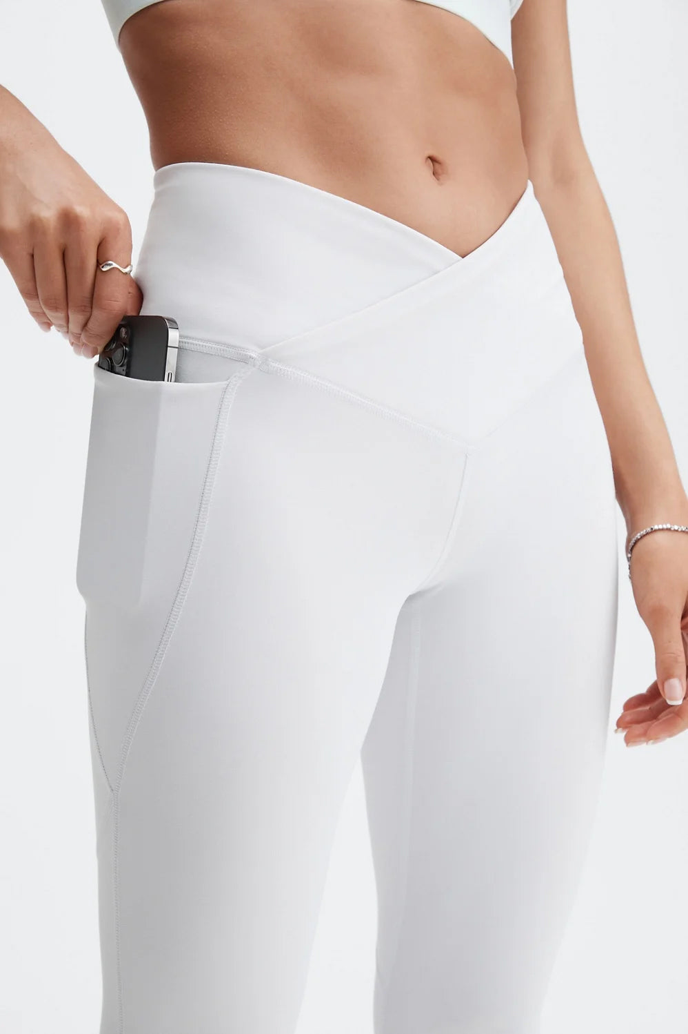 Neue Supply Co. Crossover Leggings with Pockets in White