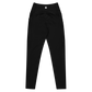Flat back view of Women's Essential Crossover Leggings with Pockets in Black