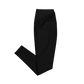 Flat side view of Women's Essential Crossover Leggings with Pockets in Black